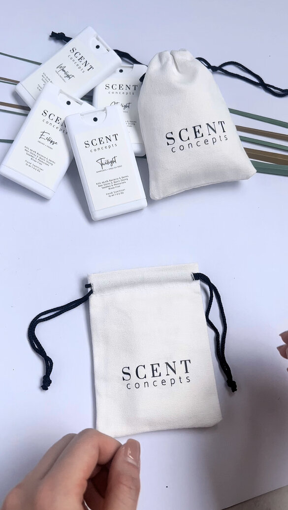 [Scent Concepts] 2 Pcs Moonlight (Pear & Patchouli) Fragrance Hand Sanitiser 15ml -  Pocket Sized Soothing Moisturising Non Sticky Rinse Free AntiBacterial with Aloe Vera Juice