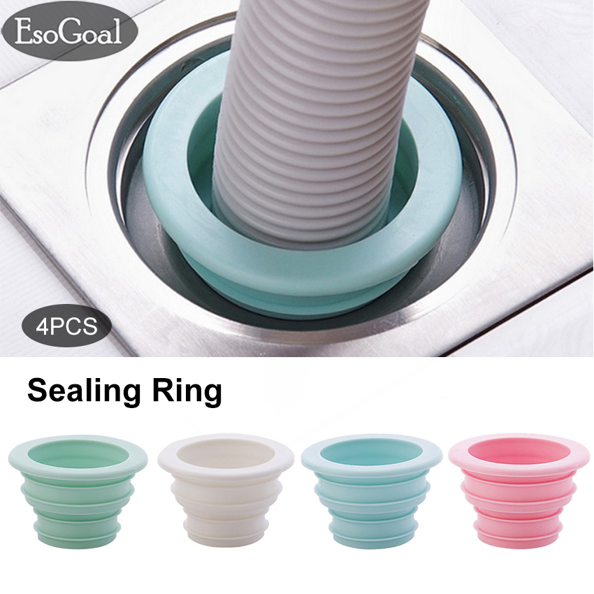 EsoGoal Sealing Ring Drain Pipe Seal Hose Silicone Plug Silicone Sealing Plug Kitchen Pipe Sewer Seal Ring Washing Machine Drain Multipurpose Pipe Connector Bathroom Kitchen Laundry