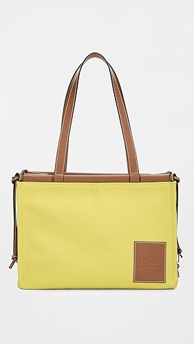 Loewe Yellow Canvas Cushion Tote Small