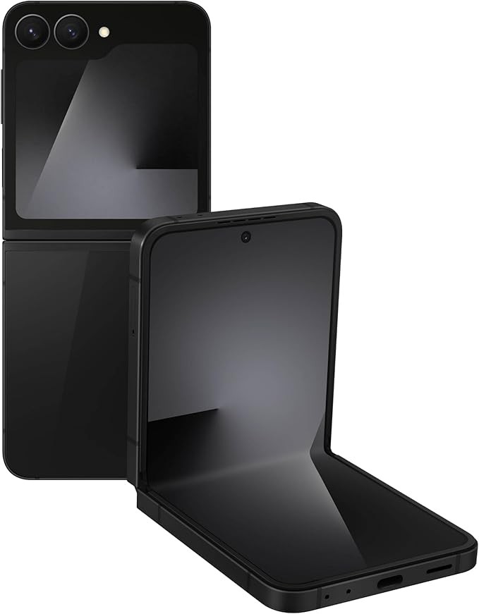 Samsung Galaxy Z Flip7 FE Cell Phone, 128GB AI Smartphone, Unlocked Android, Long Battery Life, 2025, US 1 Yr Manufacturer Warranty, Black